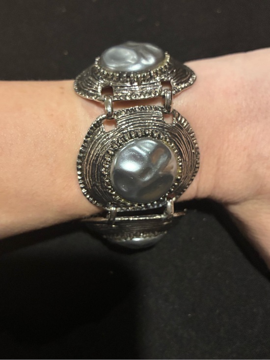 Vintage Jewelry - Vintage Mid Century Thermoset Panel Bracelet